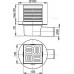 ALCAPLAST Kratka ściekowa 105 × 105/50 odpływ boczny, nierdzewna APV1