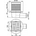ALCAPLAST Kratka ściekowa 105 × 105/50 nierdzewna odpływ boczny z syfonem SMART APV31