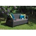 ALLIBERT CORFU LOVE SEAT MAX Sofa, 182 x 70 x 79cm, brązowy/szaro-beżowy 17197959