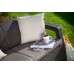 ALLIBERT CORFU LOVE SEAT Sofa 2 osobowa, 128 x 70 x 79cm, brązowy/szaro-brązowy 17197359