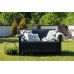 ALLIBERT CORFU LOVE SEAT Sofa 2 osobowa, 128 x 70 x 79cm, grafit/jasny szary 17197359