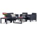 ALLIBERT ORLANDO + LYON TABLE Zestaw mebli, grafit/jasny szary 17204944