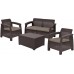 OUTLET!!!ALLIBERT CORFU BOX Zestaw mebli brązowy/szaro-bezowy 17200180