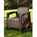 ALLIBERT CORFU Zestaw 2 sztuk foteli ogrodowych, brązowy / czekoladowy 17197993
