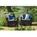 ALLIBERT CORFU DUO Zestaw 2sz foteli ogrodowych, 75 x 70 x 79cm, brązowy/beżowy 17197993