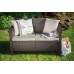 ALLIBERT CORFU LOVE SEAT Sofa 2 osobowa, 128 x 70 x 79cm, brązowy/beżowy 17197359