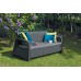 ALLIBERT CORFU LOVE SEAT MAX Sofa, 182 x 70 x 79cm, grafit/jasny szary 17197959