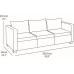 ALLIBERT SALTA 3 Sofa, 200,5 x 84 x 65,5 cm, grafit/szary 17206018