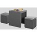 ALLIBERT Meble ogrodowe DELANO LOUNGE antracyt 97/75