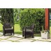 ALLIBERT TARIFA 2x Fotele ogrodowe, 71 x 69 x 79cm, brązowy/beżowy 17203401