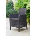 ALLIBERT TRENTON Fotel ogrodowy, 63 x 60 x 85 cm, grafit/jasny szary 17202798