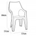 ALLIBERT DANTE Krzesło ogrodowe z wysokim oparciem, 57 x 57 x 89 cm, grafit 17187057