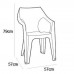 ALLIBERT DANTE Krzesło ogrodowe, 57 x 57 x 79 cm, grafit 17187058