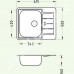 ALVEUS Zlewozmywak LINE 60 satyna (otwór na baterię, ociekacz w lewo)