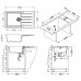 OUTLET ALVEUS CADIT 40 Zlewozmywak granitowy, 860 x 500 mm, biały 1132027