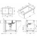 ALVEUS Cubo 50 zlewozmywak, 780 x 500 mm, espresso 1088560