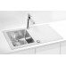 ALVEUS KARAT 10 Zlewozmywak stalowy/szklany, 860 x 500 mm, lewy, biały 1102771