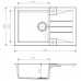 ALVEUS Zestaw ROCK 130 Zlewozmywak 780x480 mm + bateria NINA, czarny