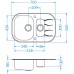 ALVEUS WAVE 30 Zlewozmywak stalowy/szklany, 760 x 500 mm, biały 1102741