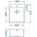 ALVEUS PURE 20 Zlewozmywak stalowy, 465 x 525 mm 1103608