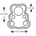 BANQUET Silikonowa forma do pieczenia, miś 14,2x12,3x3,5 cm CULINARIA green 3122050G