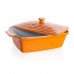 BANQUET Ceramiczna forma do zapiekania z pokrywą 33x21cm Culinaria Orange 60ZF10