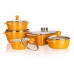 BANQUET Garnek z pokrywką ceramiczną 20 x 8,5 cm Gourmet Ceramia ORANGE 40SB20ACCO