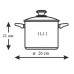 BANQUET Garnek ze stali nierdzewnej ze szklaną pokrywką LIVING 11,1 l 48722011