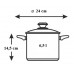 BANQUET Garnek ze stali nierdzewnej z pokrywką 6,5 l Massimo 48HF10H24