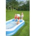 BESTWAY Family Pool Basen ogrodowy z koszykówką, 251 x 168 x 102 cm 54122