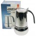BIALETTI Kitty Nera Kawiarka ze stali nierdzewnej, 10 espresso 2160199314