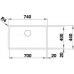 BLANCO ZEROX 700-IF stal Durinox z kor. InFino, bez korka aut. 523099