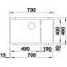 BLANCO SUBLINE 700-U LEVEL Silgranit PuraDur alumetalik z korkiem InFino 523540