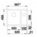 BLANCO SUBLINE 350/150-U bazaltowy bez korka aut. z korkami InFino 523746
