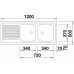 BLANCO R-ZS 12 x 5 - 2 z przelewem nakładany 510504