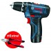 BOSCH Śrubokręt do słuchawek GSR 12V-15 + Szczypce uniwersalne Wiha 0615990K2L