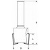 Bosch Frezy do zawiasów 8 mm, D1 19 mm, L 12,5 mm, G 51 mm 2608629367