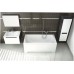 RAVAK szafka umywalkowa SD Classic 800 R Strip Onyx+biały X000000246