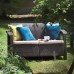 ALLIBERT CORFU LOVE Sofa/kanapa ogrodowa, 128 x 70 x 79cm, brązowy/czekoladowy 17197359