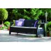 ALLIBERT Sofa ogrodowa CORFU LOVE SEAT MAX, brązowy 17197959