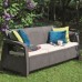 ALLIBERT Sofa ogrodowa CORFU LOVE SEAT MAX, brązowy 17197959