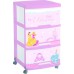 CURVER Regał z szufladami 3x20l Princess transparentny/różowy 06772-P01