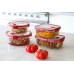 CURVER SMART COOK 0,7L Pojemnik szklany 15 x 15 x 7 cm transparentny/czerwony 00115-472