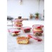 CURVER SMART COOK 0,7L Pojemnik szklany 15 x 15 x 7 cm transparentny/czerwony 00115-472