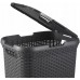 CURVER STYLE 60L Kosz na bieliznę 44,8 x 61,5 x 34,1 cm, ciemny szary 00707-308