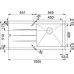 Zlewozmywak Franke Crystal CYV 611, 1000x510 mm, stal nierdz. i białe szkło, 101.0062.562