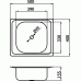 FERRO Zlewozmywak jednokomorowy, 400x500mm, z przelewem, len DR40/50TS.H