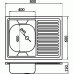 FERRO Zlewozmywak jednokomorowy, 600x800mm, nakładany, lewy, gładki DR60/80L.H