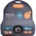 EXTOL LIGHT Czapka z latarką LED 4x45lm,USB, uniwersalny rozmiar 43191