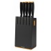 FISKARS Functional Form blok 5 noży, czarny 1014190